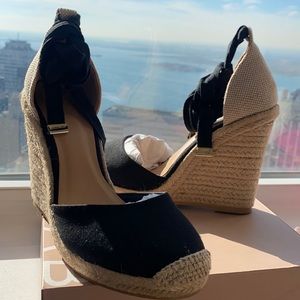 - Espadrille wedge heels